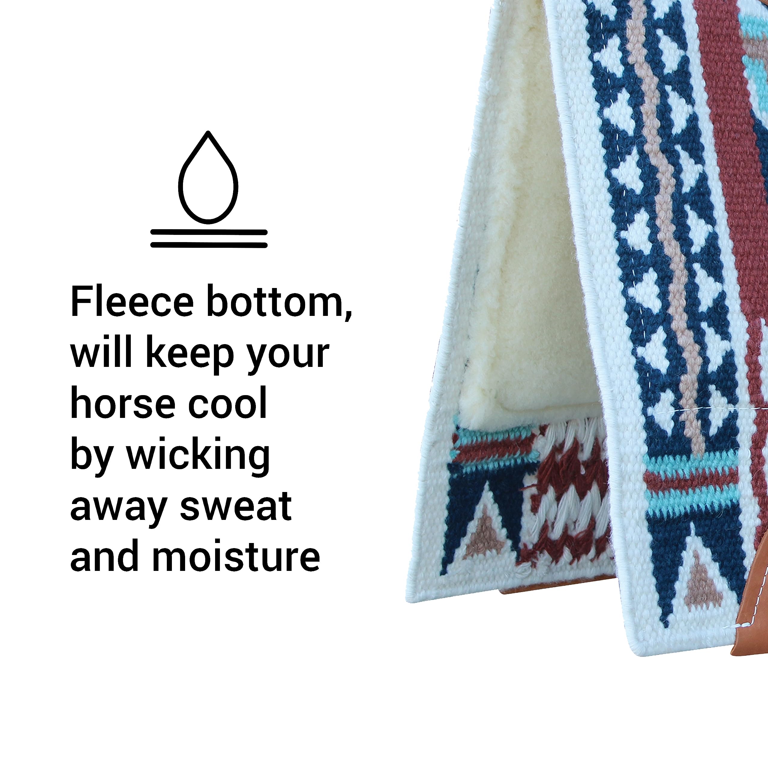 Professional's Choice Good Medicine Comfort-Fit SMX Air Ride Pad: Hand to Horse | New Zealand Wool with Leather Reinforced Spine and Wither - Image 4